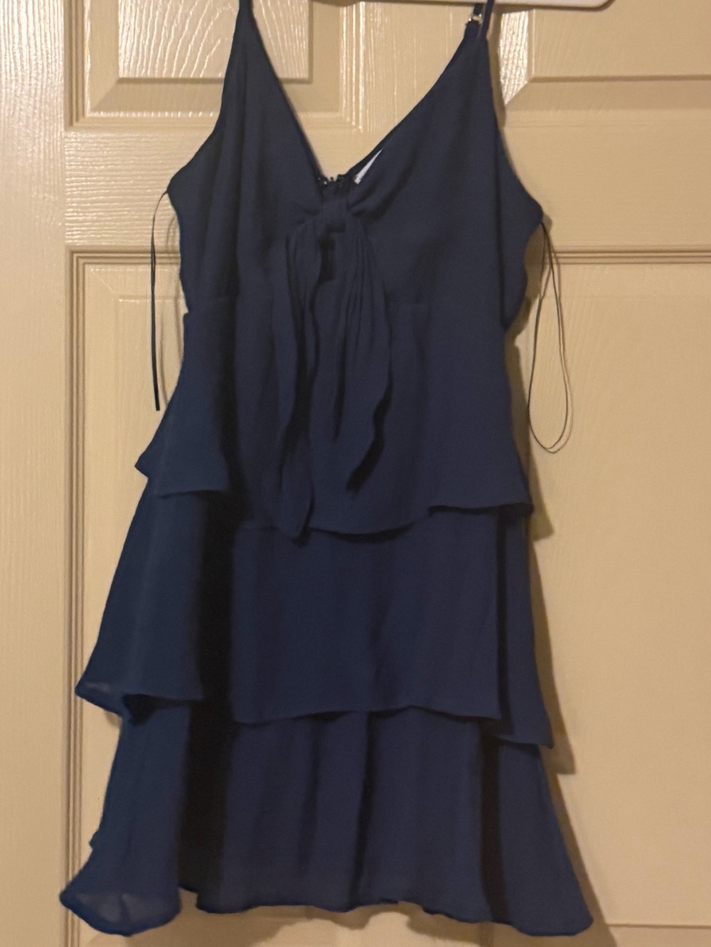 Dress Up Boutique Navy Tiered Ruffle Spaghetti Strap Dress